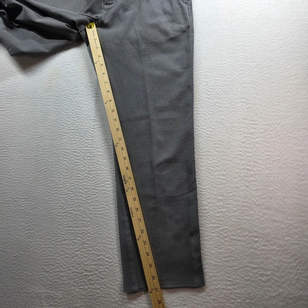 Banana Republic Chino Pants Mens 30x27 Grey Slim‎ Fit Hemmed Cotton Twill